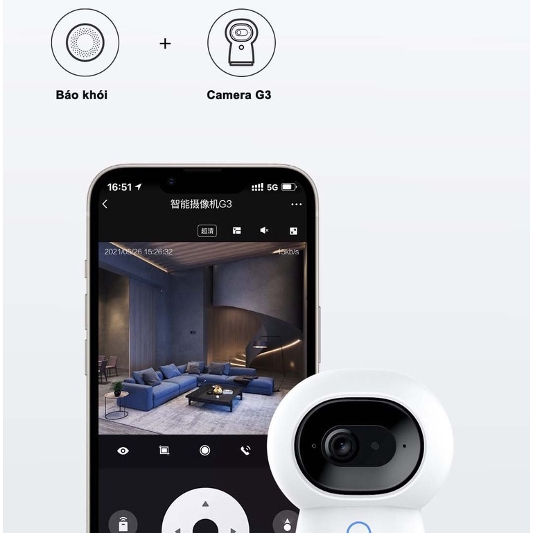 Cảm biến khói Aqara 2023 Zigbee 3.0 - Liên kết Smart Group Alarm, Gửi thông báo lên điện thoại, Tương thích HomeKit