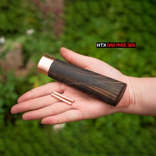 Cán dao bếp gỗ mun khâu đồng đỏ - M1DD