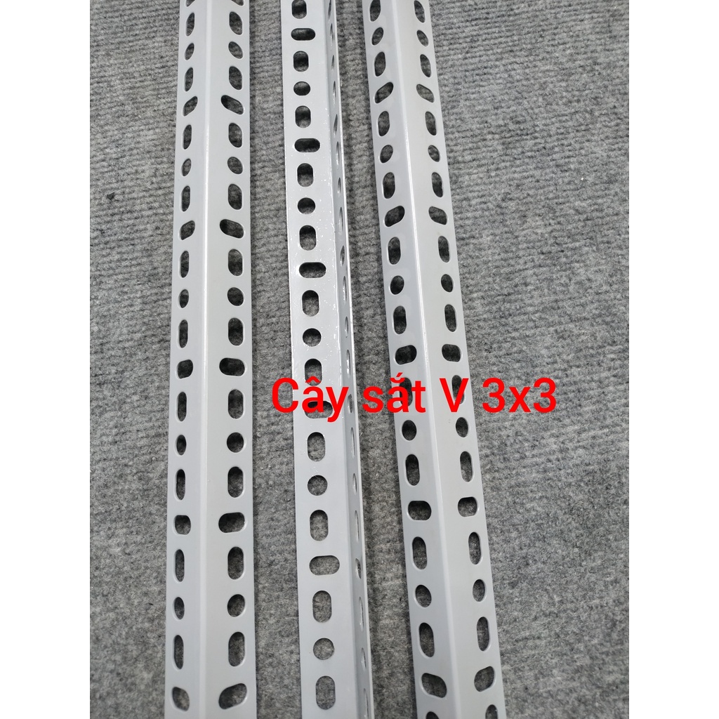 ✔Xưởng Kệ sắt V Lỗ ✔ Cây sắt V lỗ 3x3  - Cây Sắt Lắp Ghép kệ đa năng