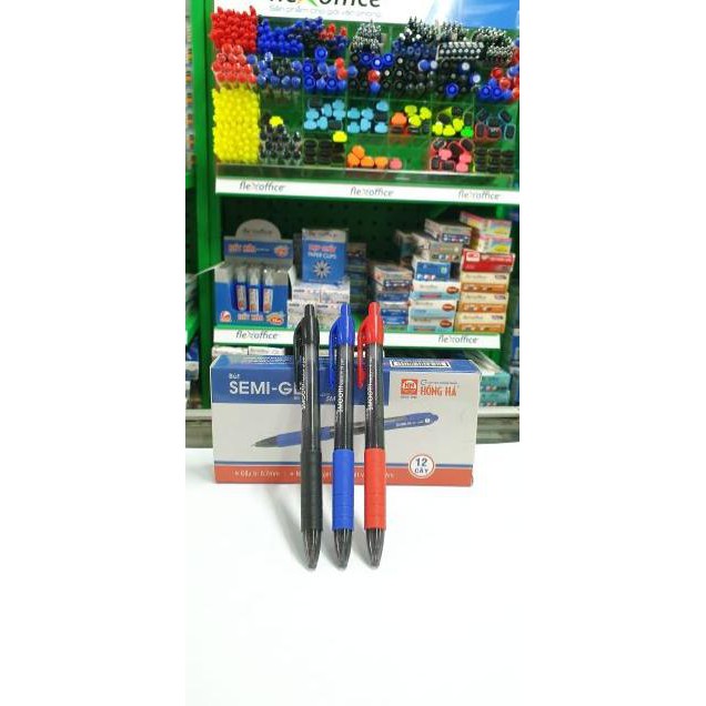 Hôp  12 bút semi gel hồng hà 2600