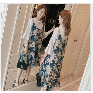 ĐẦM BẦU VÁY BẦU CÔNG SỞ YẾM XANH ( kèm áo thun )