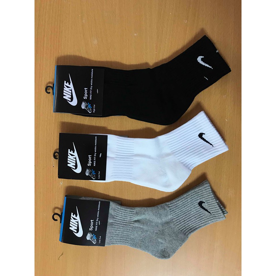 Tất Nike tennis 100% cotton cao cổ