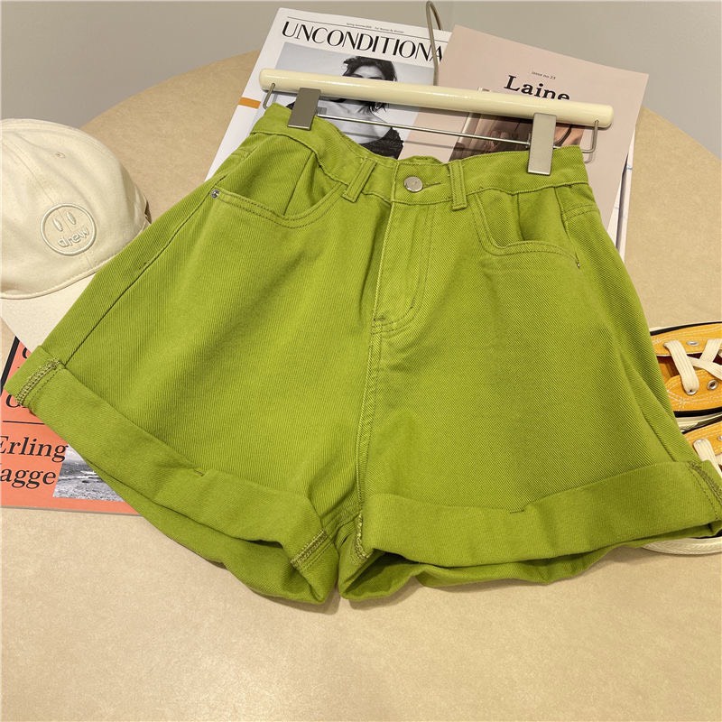 Quần short nữ cạp cao, quần sooc nữ kaki màu sắc