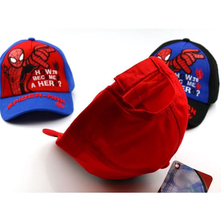 Mũ lưỡi trai thêu hình người nhện Marvel cho bé