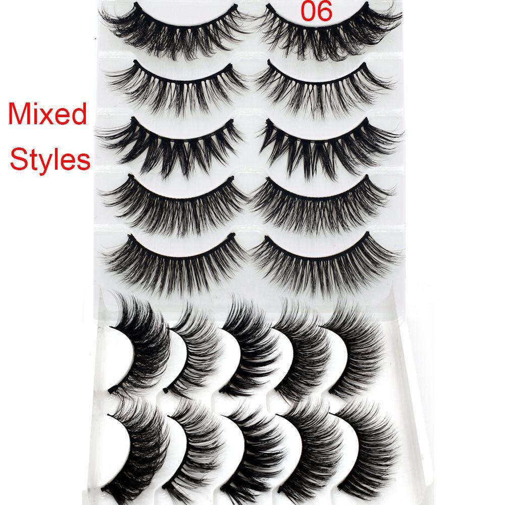 MAXG Set 5 Cặp Lông Mi Giả SKONHED Dày Dặn Handmade Dành Cho Trang Điểm