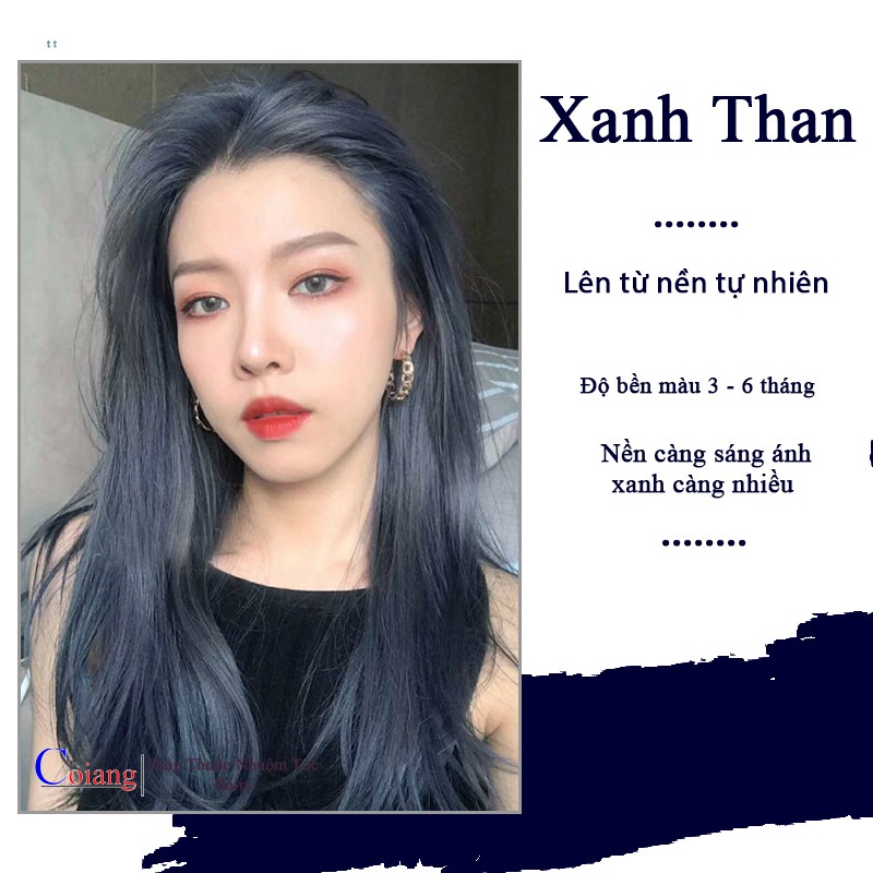 Thuốc nhuộm tóc XANH ĐEN / XANH THAN / XANH DƯƠNG ĐEN  không cần thuốc tẩy tóc Chenglovehairs, Chenglovehair