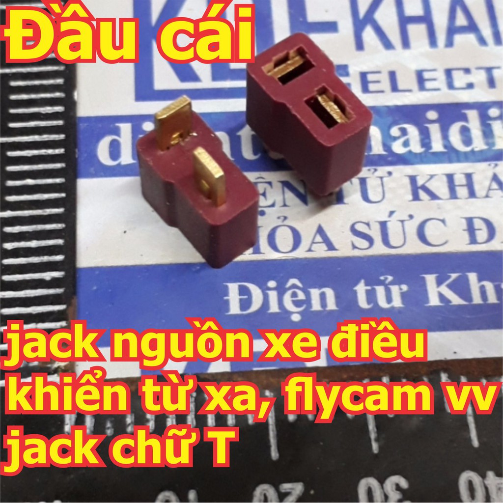 2 bộ đực + cái jack nguồn xe điều khiển từ xa, flycam vv jack chữ T kde5932