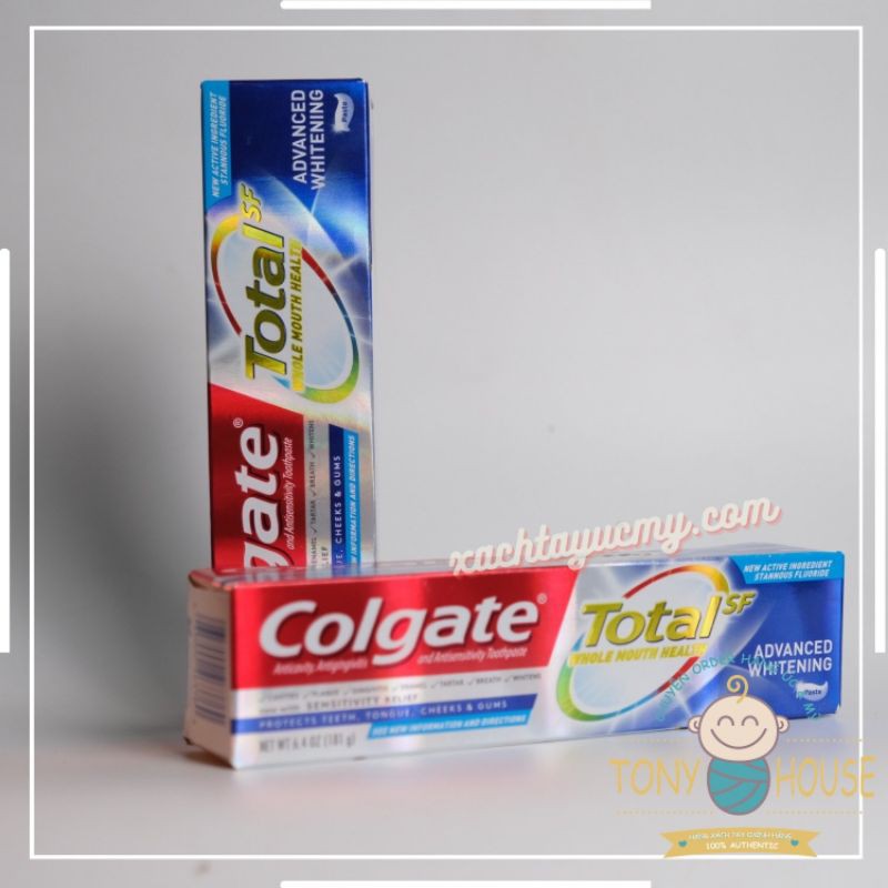 (HÀNG MỸ) Kem Đánh Răng Colgate Total SF Advanced Whitening Của Mỹ 181G