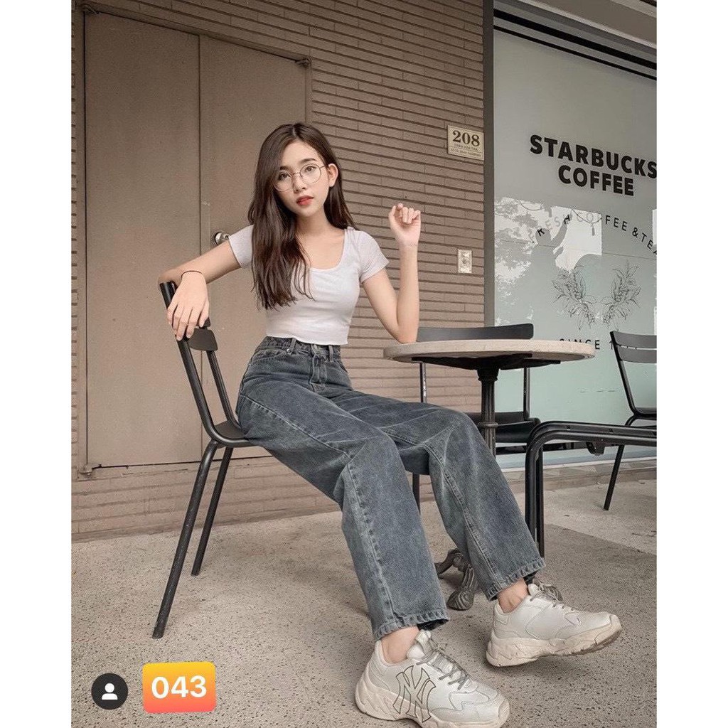Quần Jeans Nữ Ống Rộng Cao Cấp Chiwawa shop B3100