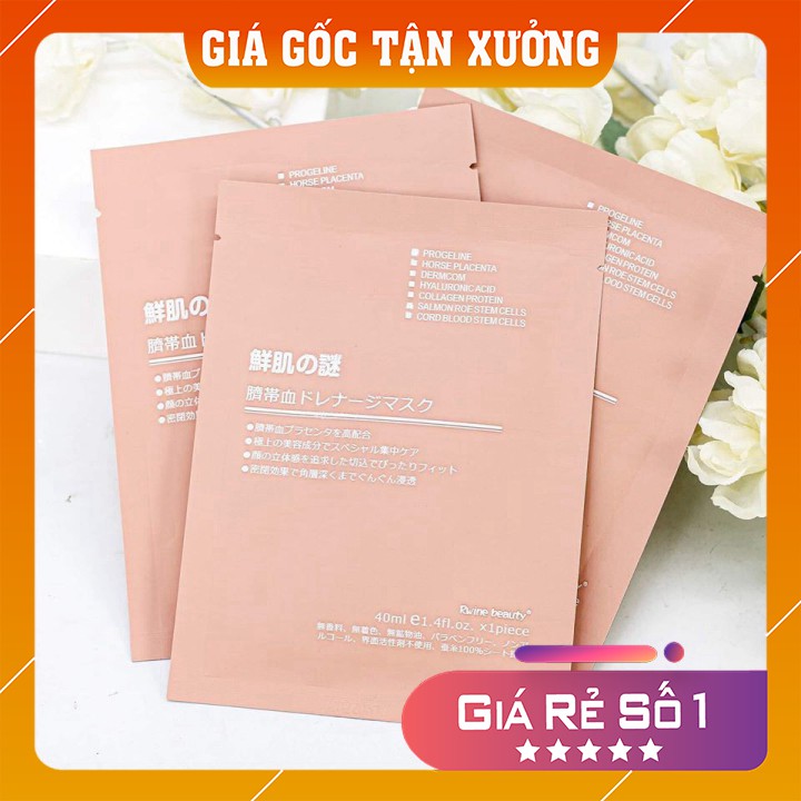 Mặt Nạ Nhau Thai Cừu FREESHIP Hộp 50 gói Mặt Nạ Dưỡng Trắng Da, Chống Lão Hóa, Giảm Nám Tàn Nhang