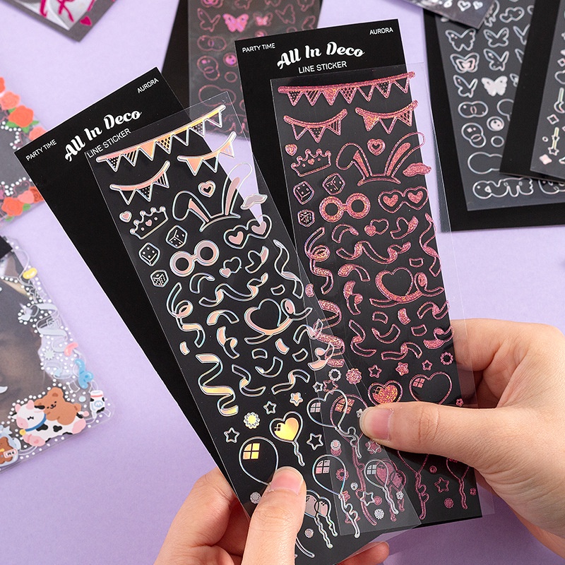 Sticker trang trí Toploader All in Deco Party hologram hàn quốc - Be Tiny Stationery