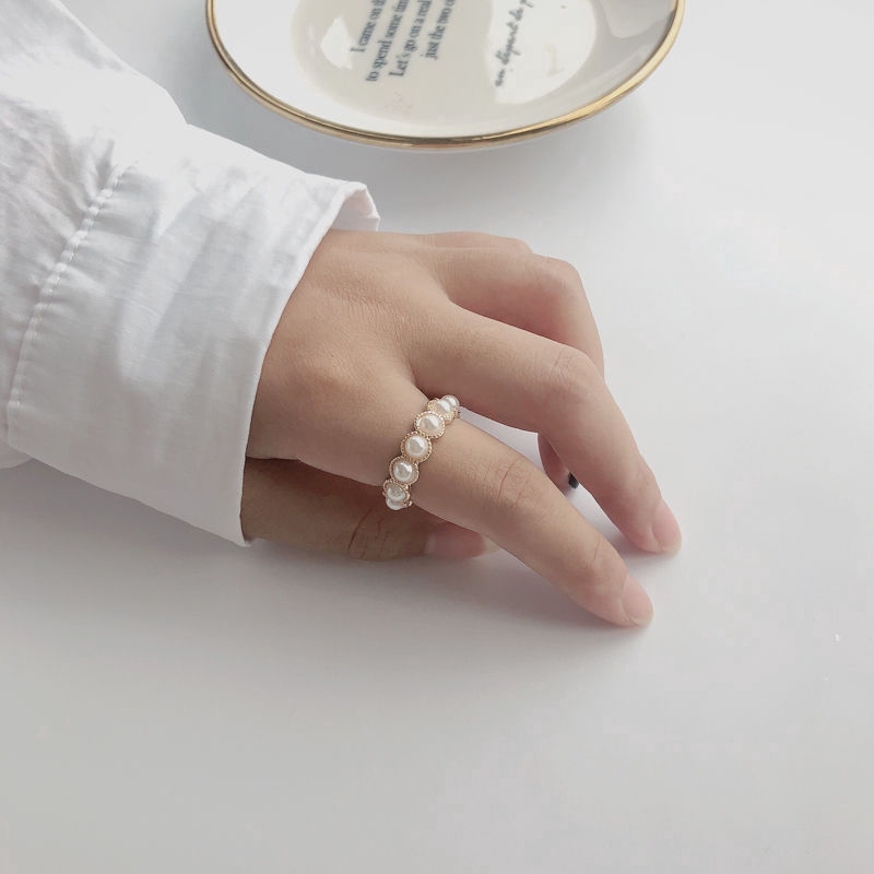 Nhẫn Ngọc Trai Đơn Giản Thời Trang