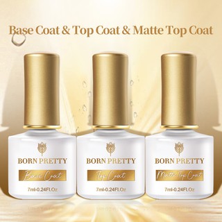Gel sơn móng UV BORN PRETTY 7ML trong suốt không lau siêu che phủ