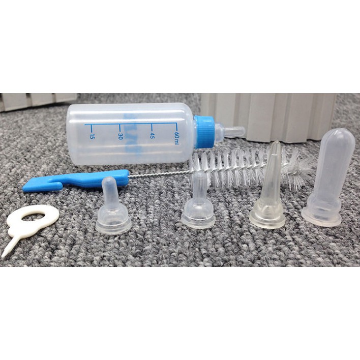 Bình Ti /Bình Sữa Chó Mèo Sơ Sinh (60ml – 150ml) fullbox 3 phụ kiện