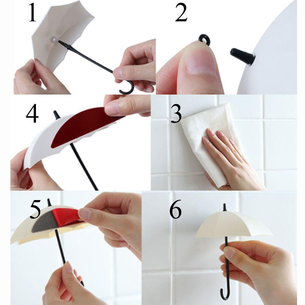 Bộ 3 Móc Treo Đồ Dán Tường Hình Cây Dù