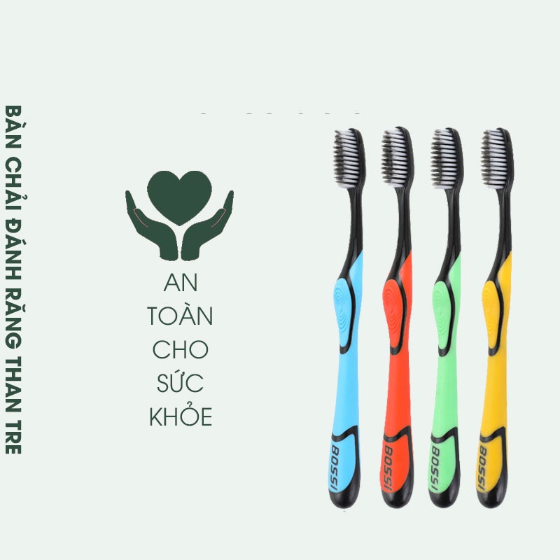 Combo 10 bàn chải than tre hoạt tính chống vi khuẩn siêu sạch (Màu ngẫu nhiên)