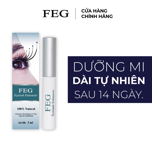 Dưỡng mi xanh FEG  Dưỡng mi dài dày cong với chiết xuất tự nhiên_3ml
