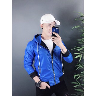 Áo khoác dù phối nón akd001