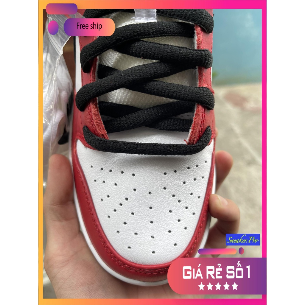Giày thể thao Jordan SB Dunk Low Pro đỏ gót đen siêu đẹp, mẫu mới nhất hot hit dành cho nam