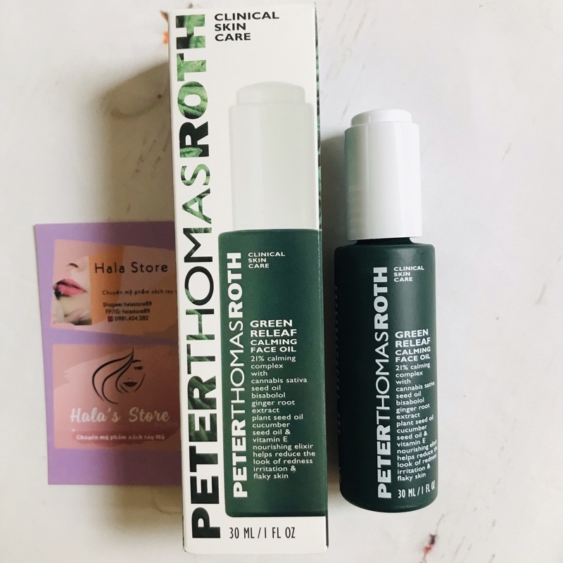 Peter Thomas Roth ✨ Dầu dưỡng da cho da nhạy cảm Green Relief Calming Oil