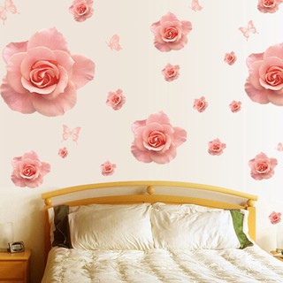 Decal dán tường hoa hồng