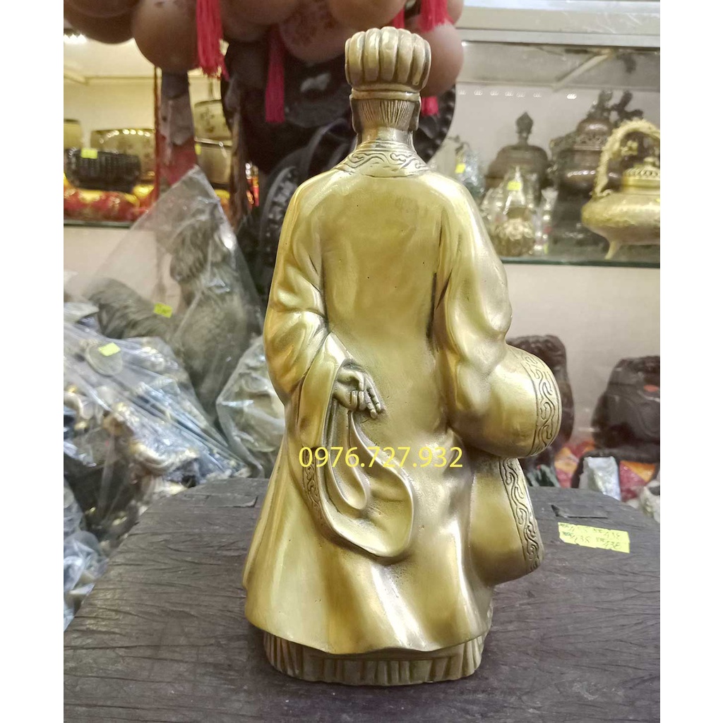 Tượng khổng minh bằng đồng cao 25cm, tượng khổng minh phong thủy