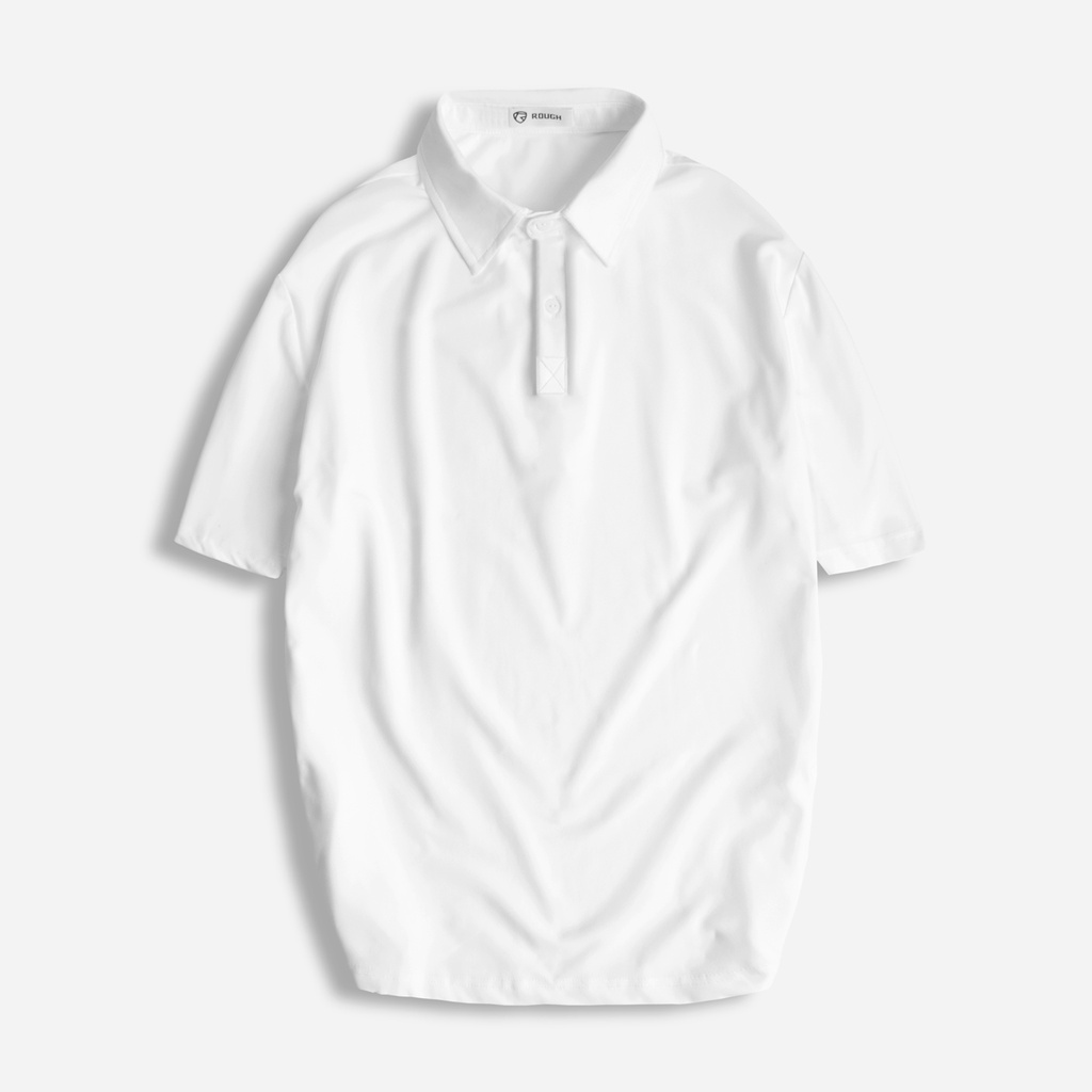 Áo Polo Nam Trơn Rough Vải Cotton Cá Sấu, Form Suông Basic