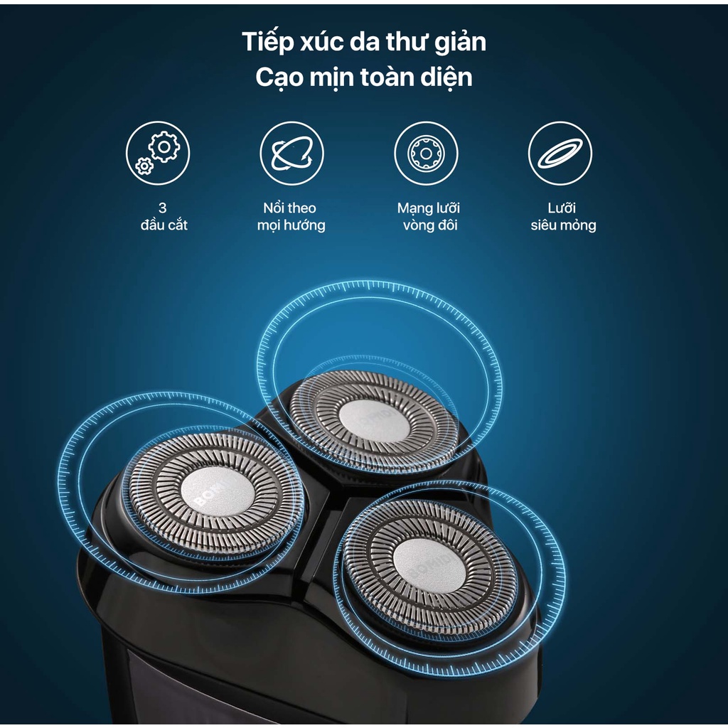 Máy cạo râu đa năng BOMIDI M5 Pin 1400mAh thời lượng pin 180 phút Thiết kế thông minh thoải mái tận hưởng