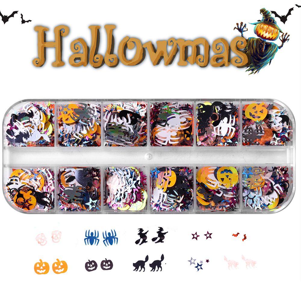 AROMA Kim Sa 3D Hình Bí Ngô Halloween Trang Trí Móng Tay Cho Nữ