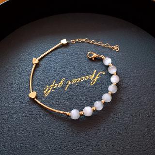 Vòng Tay Đính Đá Mắt Mèo Phong Cách Hàn Quốc