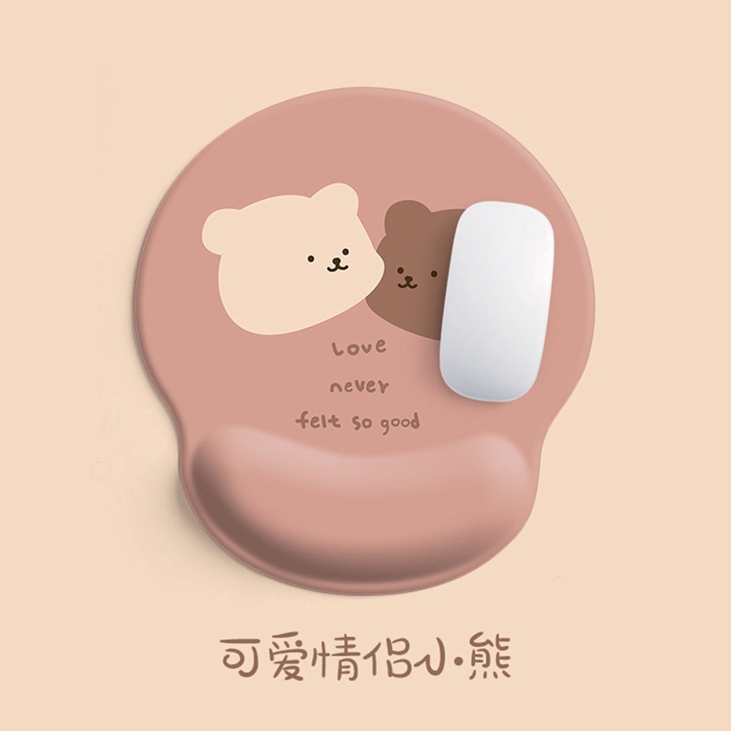 Lót Chuột Đệm Kê Tay Silicon Gấu Xinh Chống Mỏi Cổ Tay, Decor Bàn Làm Việc, Văn Phòng, Cực Dễ Thương
