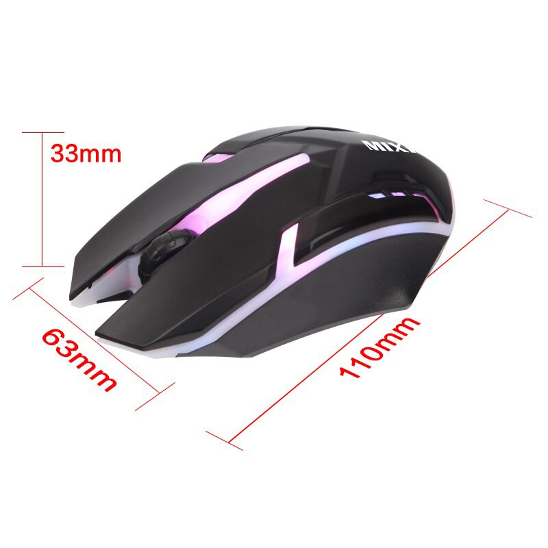 (Mới) Chuột Máy Tính Có Dây Cổng USB Mixie X3 Có Đèn Led, Mouse Usb Mixie - X3 Có 3 Phím Bấm - Chính Hãng Bảo Hành 1 Năm