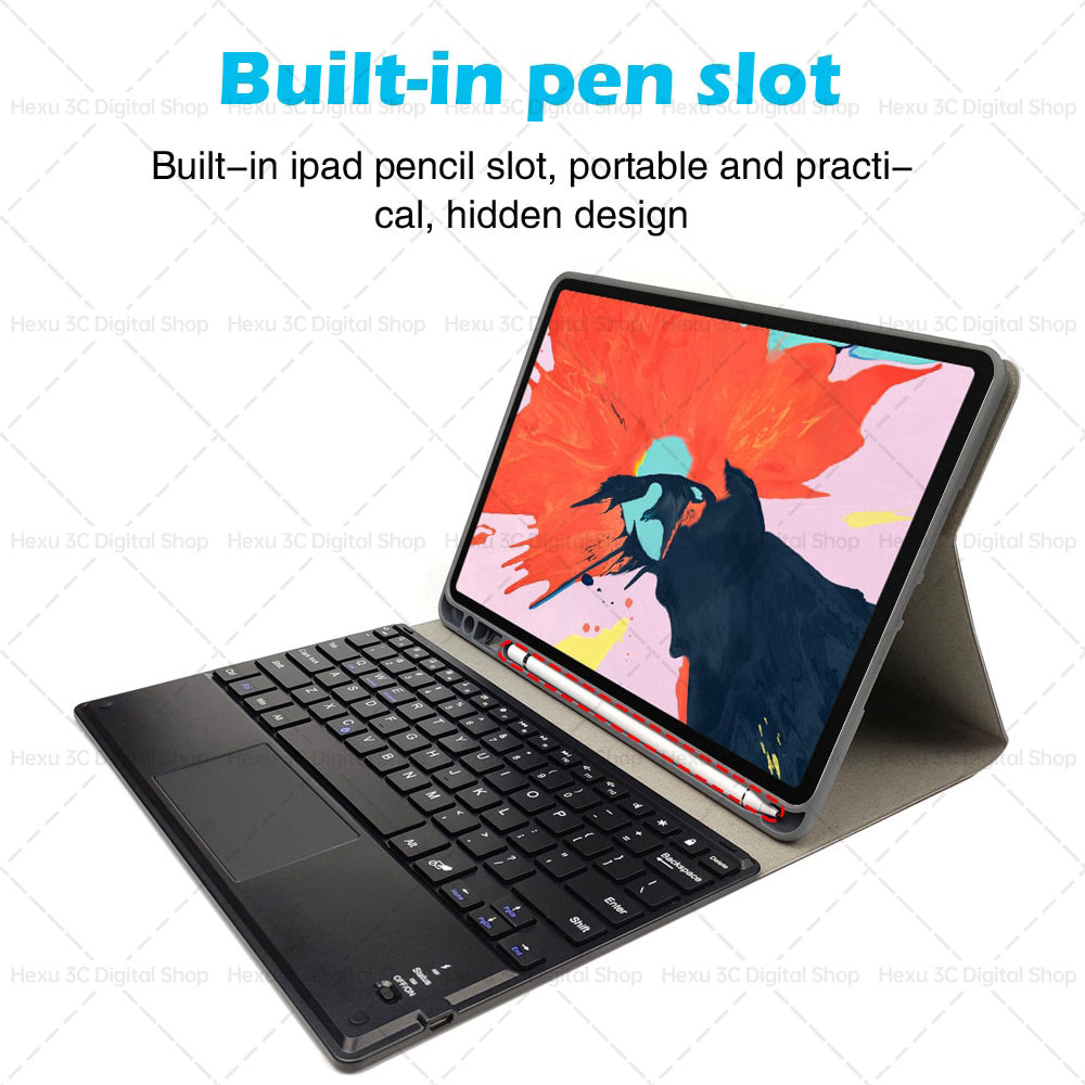 Bao Da Máy Tính Bảng Kèm Bàn Phím Bluetooth Cho IPad Air5 2022 Pro 11 12.9 2021 Air4 10.9 Air3 10.5 8th 9th Gen 10.2 6th 9.7 Mini 5 2 Inch 2020 2018