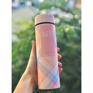 Bình giữ nhiệt 500ml nắp vặn kẻ caro Chai Bình đựng nước giữ nóng lạnh đến 8 giờ