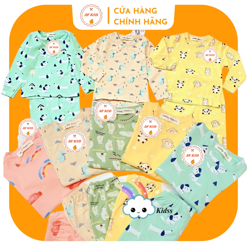 Bộ Dài Tay Cho Bé 💖 Bộ Minky Mom Dài Tay Rainbow Cho Bé Trai Bé Gái 💖 Chất Thun Lạnh Cao Cấp Siêu Co Giãn