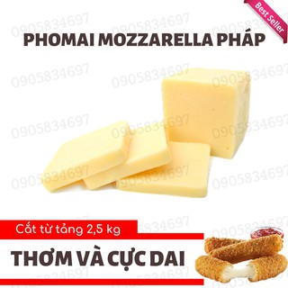 Khối 200gr Phô Mai Mozzarella Pháp CAO CẤP - Làm Phomai Que, Pizza, Hot Dog, Phủ Tokbokki -TÁCH TỪ TẢNG 2.5KG -DATE 2025