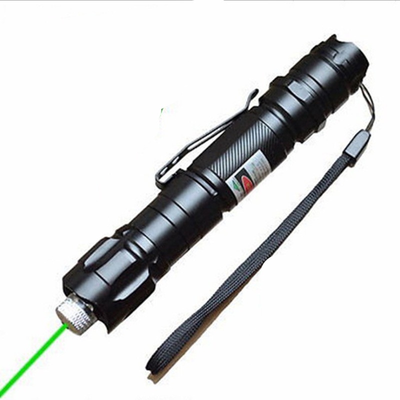 Đèn Pin Laser009 Có Giá Đỡ Bút Và Công Tắc Màu Xanh Lá