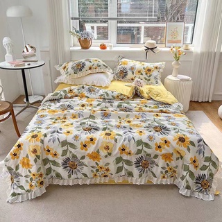 Cotton đũi nhiệt đới- bộ chăn chần bông, ga, gối