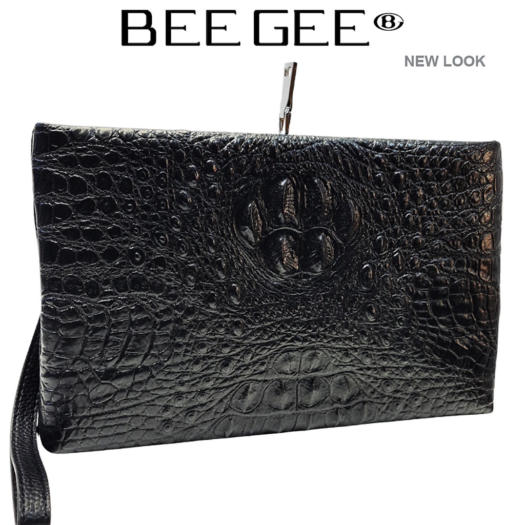 Ví nam cầm tay BEE GEE da bò tổng hợp cao cấp Bàn tay CÁ SÂU