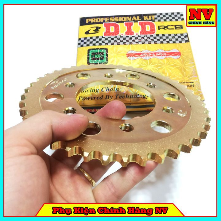 Bộ Nhông Sên Đĩa Vàng DID Cho Sirius FI, Wave, Dream, Exciter, Winner