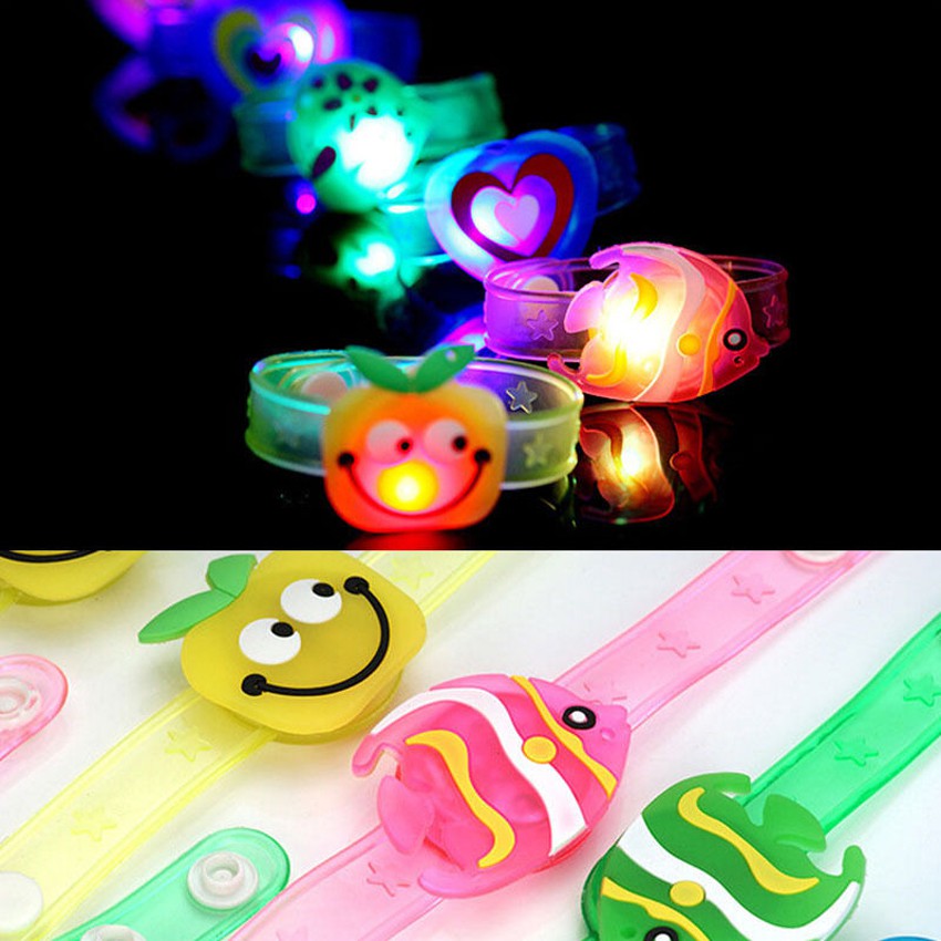 High Flash LED Light Glow Bracelet Kids Gift Costumes Birthday Party Favor Props dn