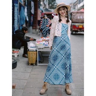 (sẵn) Váy vintage phong cách boho đi biển