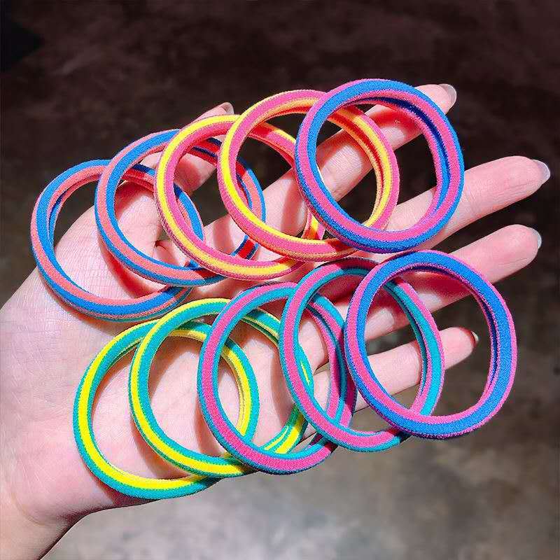 Set 10 dây cột tóc co giãn màu sắc thời trang Hàn Quốc