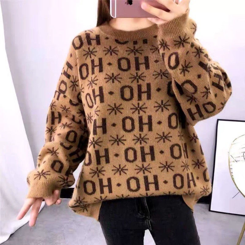 (Xả kho) Áo len lông Quảng Châu dáng trùm mông