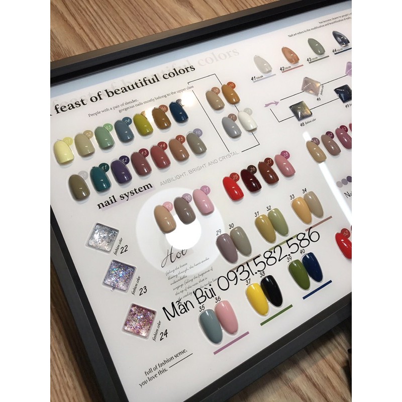 set sơn mỹ 70 chai cao cấp- tặng kèm bảng màu