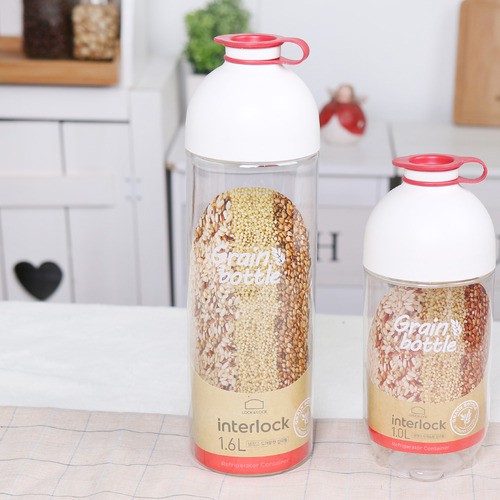 Hộp Interlock Grain Bottle Lock&amp;Lock INL312 (1L) INL313 (1.6) Dùng Đựng Hạt Và Thực Phẩm Khô - Hàng Chính Hãng