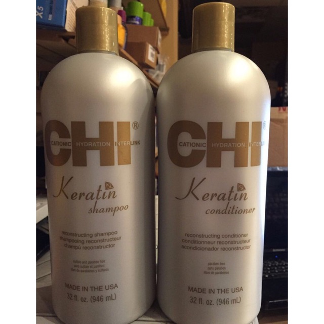 Dầu gội siêu mượt phục hồi CHI Keratin Shampoo 946ml