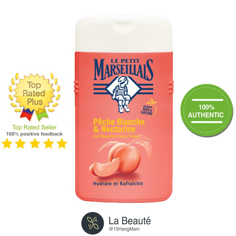 Le Petit Marseillais Pêche Blanche Nectarine - Sữa Tắm Dạng Gel Hương Quả Đào 250ml