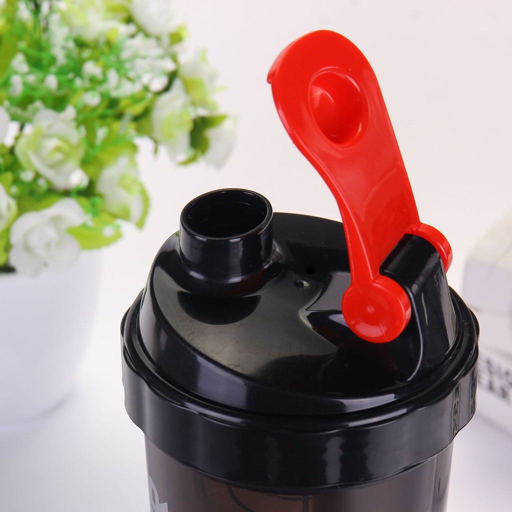 Bình Lắc Thể Thao Bình Nước Thể Thao Tập Gym Shaker Có 3 Ngăn Tiện Dụng 500 ML