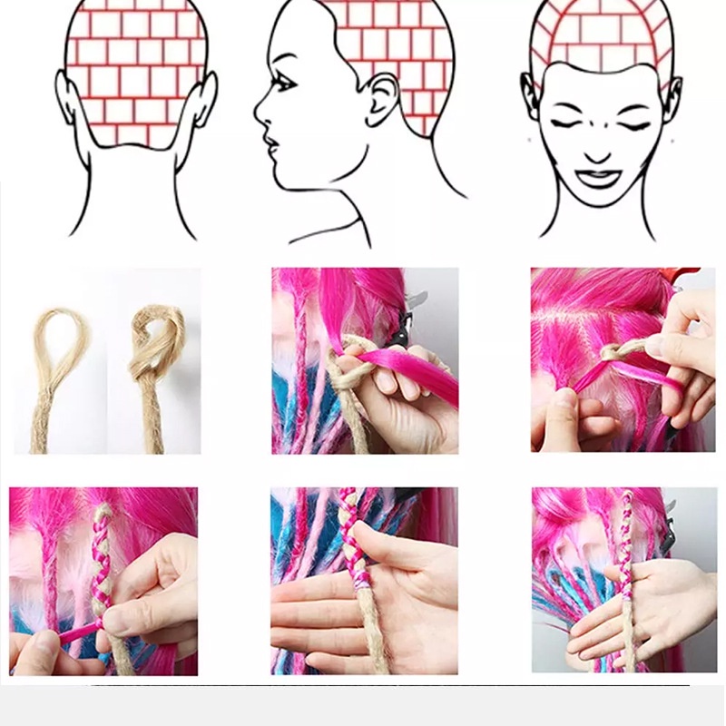 Set 10 Dây Tết Tóc Giả Mềm Mại